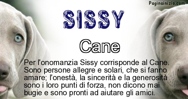 Sissy - Animale associato al nome Sissy