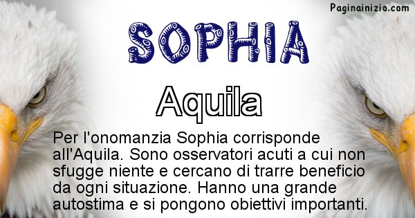 Sophia - Animale associato al nome Sophia