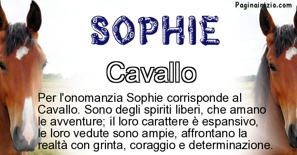 Sophie - Animale associato al nome Sophie