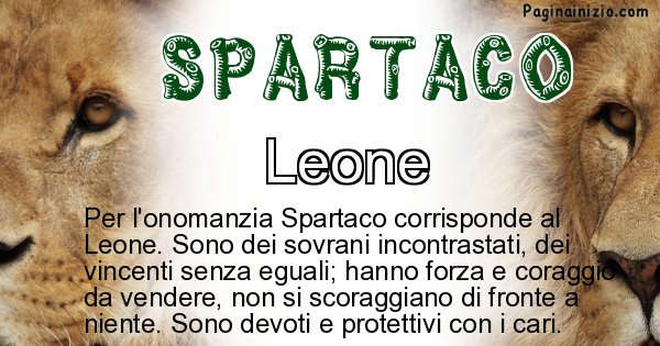 Spartaco - Animale associato al nome Spartaco