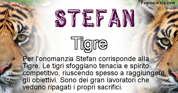 Stefan - Animale associato al nome Stefan