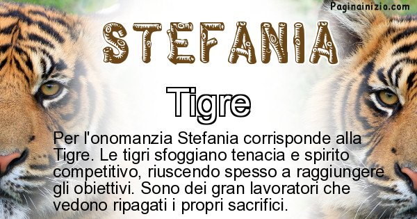 Stefania - Animale associato al nome Stefania