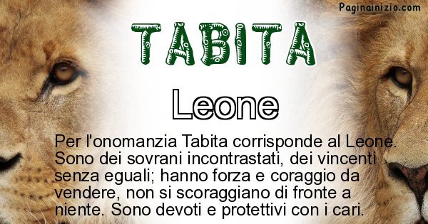 Tabita - Animale associato al nome Tabita