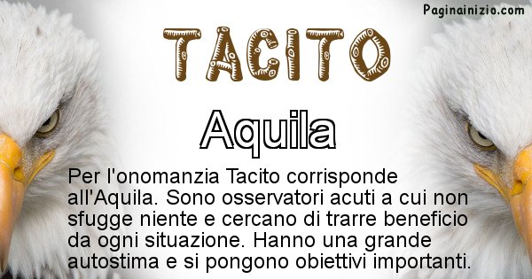 Tacito - Animale associato al nome Tacito
