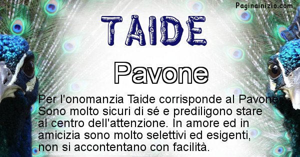 Taide - Animale associato al nome Taide