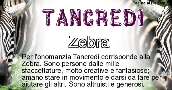 Tancredi - Animale associato al nome Tancredi