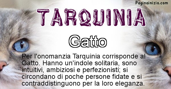 Tarquinia - Animale associato al nome Tarquinia