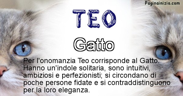 Teo - Animale associato al nome Teo