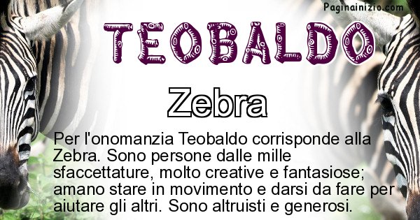 Teobaldo - Animale associato al nome Teobaldo