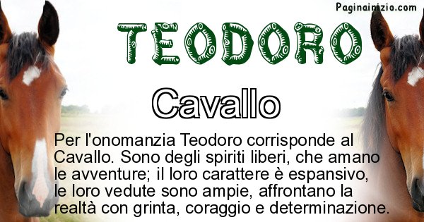 Teodoro - Animale associato al nome Teodoro