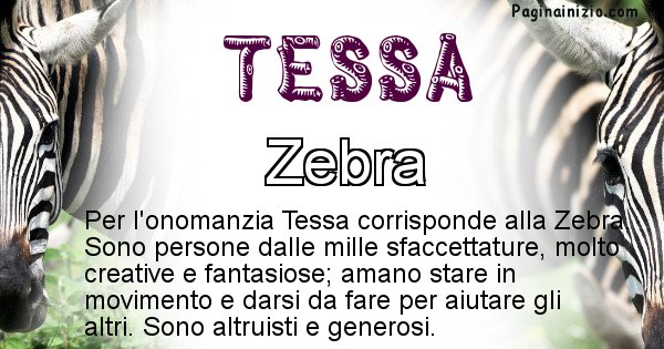 Tessa - Animale associato al nome Tessa