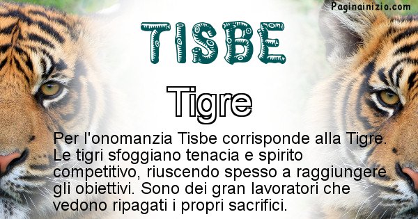 Tisbe - Animale associato al nome Tisbe