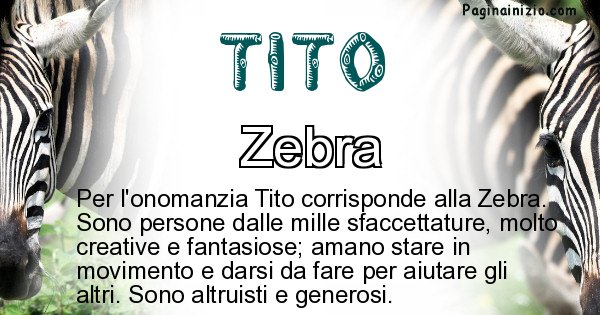 Tito - Animale associato al nome Tito