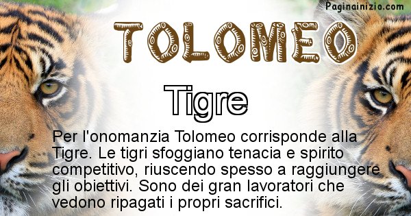 Tolomeo - Animale associato al nome Tolomeo
