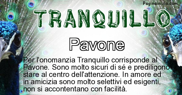 Tranquillo - Animale associato al nome Tranquillo