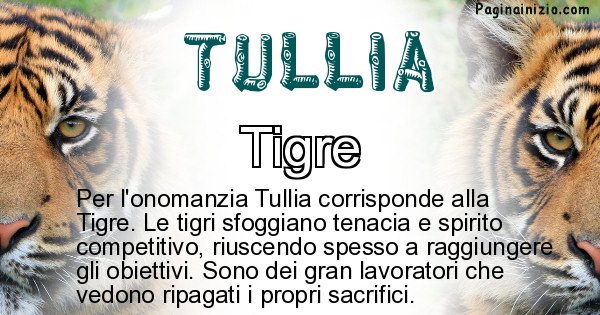 Tullia - Animale associato al nome Tullia