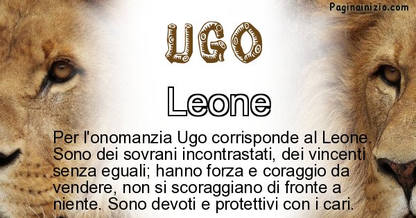 Ugo - Animale associato al nome Ugo