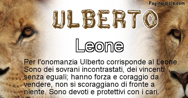 Ulberto - Animale associato al nome Ulberto