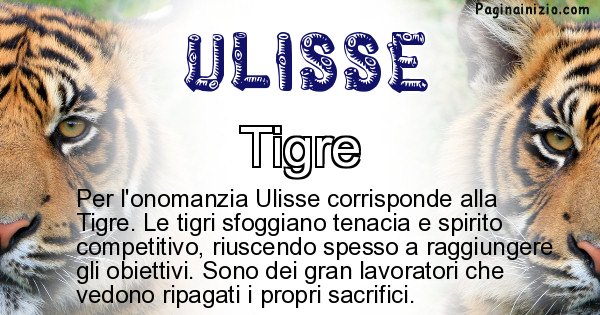 Ulisse - Animale associato al nome Ulisse