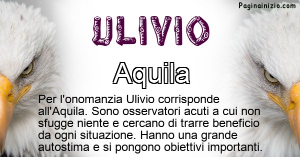 Ulivio - Animale associato al nome Ulivio