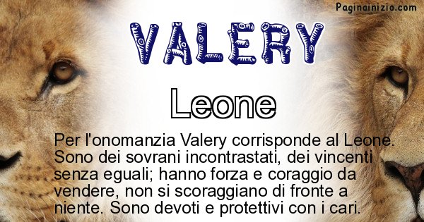 Valery - Animale associato al nome Valery