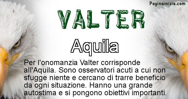 Valter - Animale associato al nome Valter