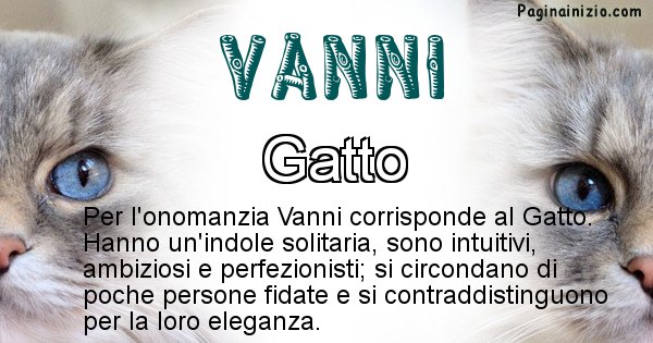 Vanni - Animale associato al nome Vanni