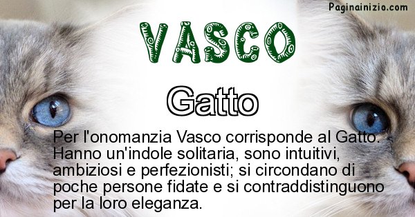 Vasco - Animale associato al nome Vasco