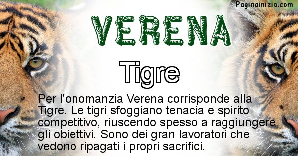 Verena - Animale associato al nome Verena