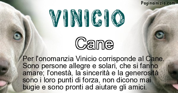 Vinicio - Animale associato al nome Vinicio