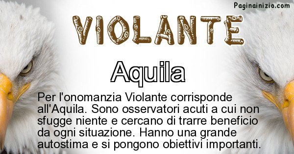 Violante - Animale associato al nome Violante