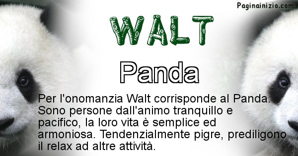 Walt - Animale associato al nome Walt