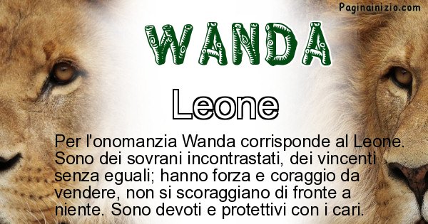 Wanda - Animale associato al nome Wanda