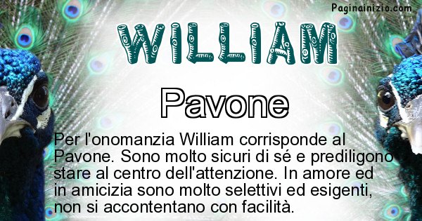 William - Animale associato al nome William