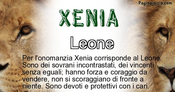 Xenia - Animale associato al nome Xenia