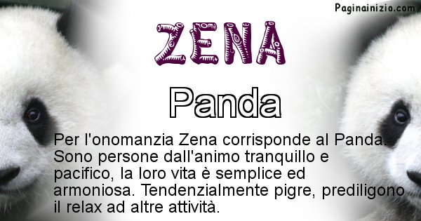 Zena - Animale associato al nome Zena