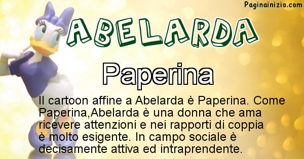 Abelarda - Personaggio dei cartoni associato a Abelarda