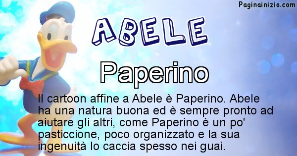 Abele - Personaggio dei cartoni associato a Abele