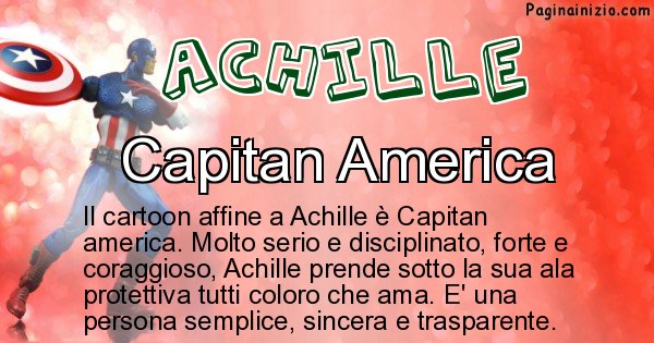 Achille - Personaggio dei cartoni associato a Achille