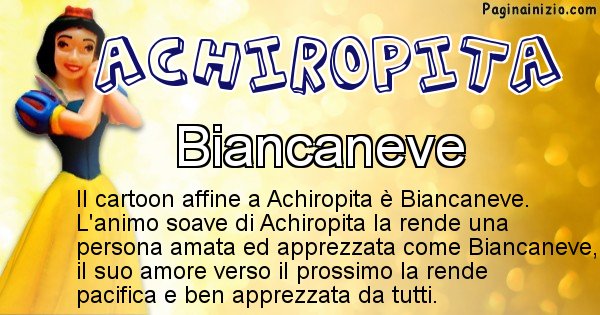 Achiropita - Personaggio dei cartoni associato a Achiropita