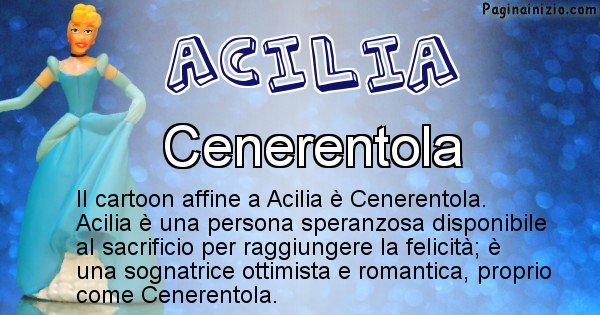 Acilia - Personaggio dei cartoni associato a Acilia