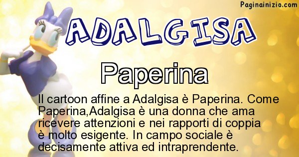 Adalgisa - Personaggio dei cartoni associato a Adalgisa