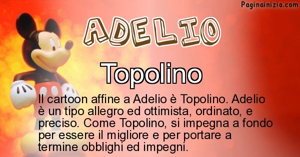 Adelio - Personaggio dei cartoni associato a Adelio