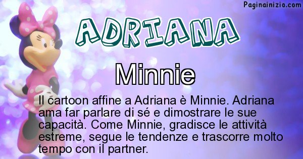 Adriana - Personaggio dei cartoni associato a Adriana