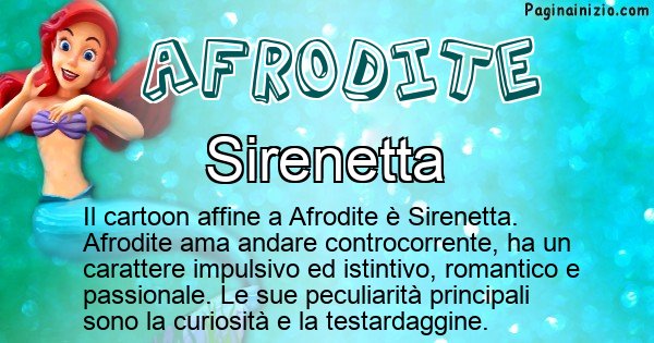 Afrodite - Personaggio dei cartoni associato a Afrodite