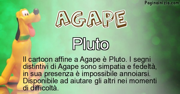 Agape - Personaggio dei cartoni associato a Agape