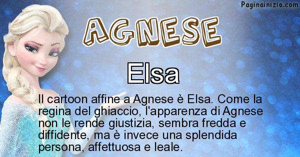 Agnese - Personaggio dei cartoni associato a Agnese