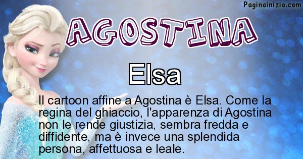 Agostina - Personaggio dei cartoni associato a Agostina