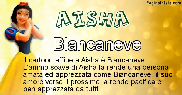 Aisha - Personaggio dei cartoni associato a Aisha