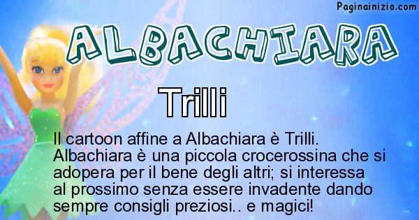 Albachiara - Personaggio dei cartoni associato a Albachiara